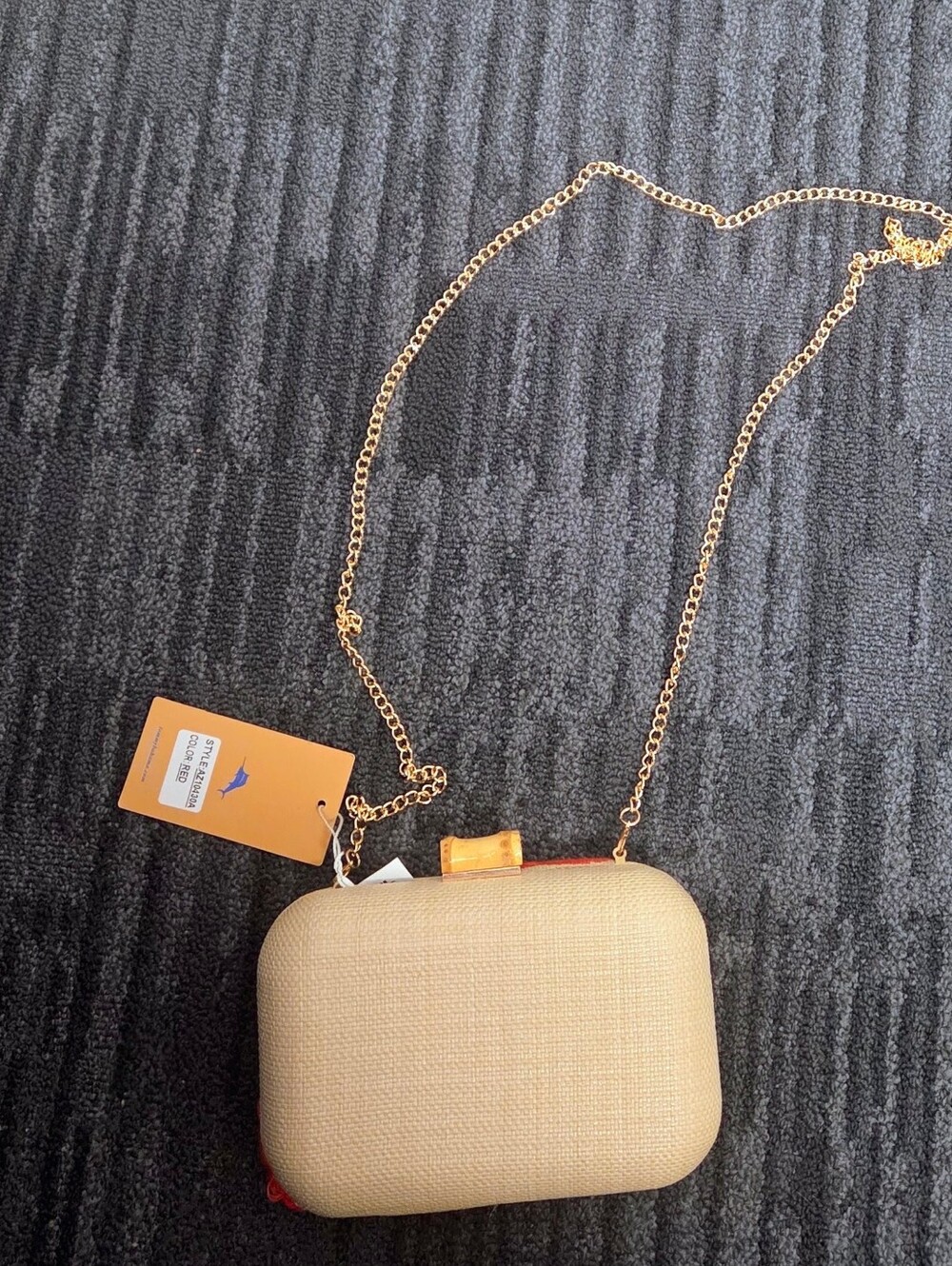 Tommy Bahama Tik Tok Famous Viral Woven Crab Clutch Crossbody w/ Gold Chain NWT - Picture 8 of 8